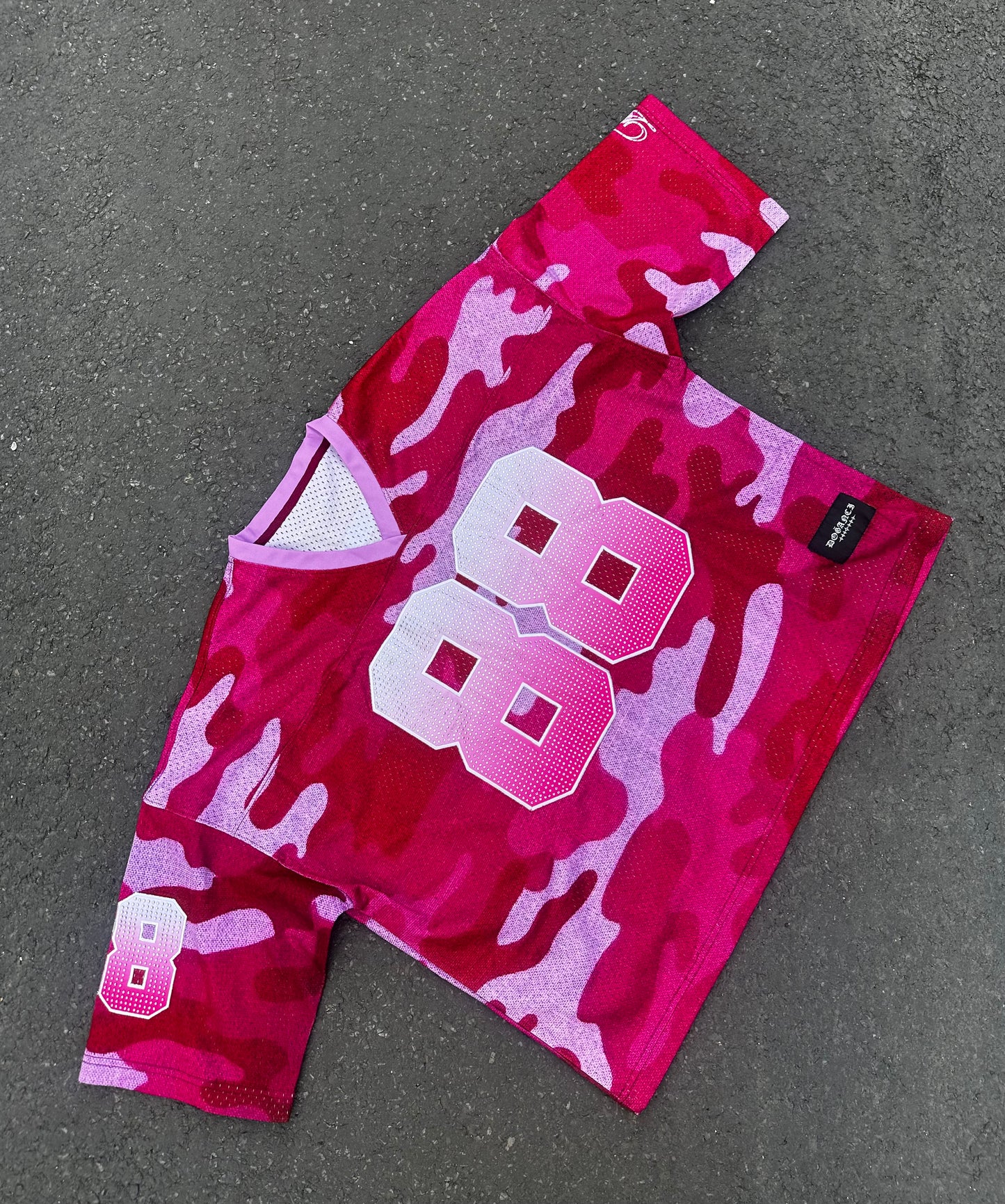 Pink Camo Rhinestone Jersey