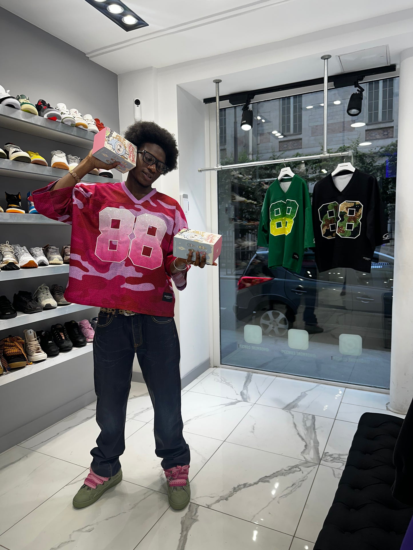 Pink Camo Rhinestone Jersey
