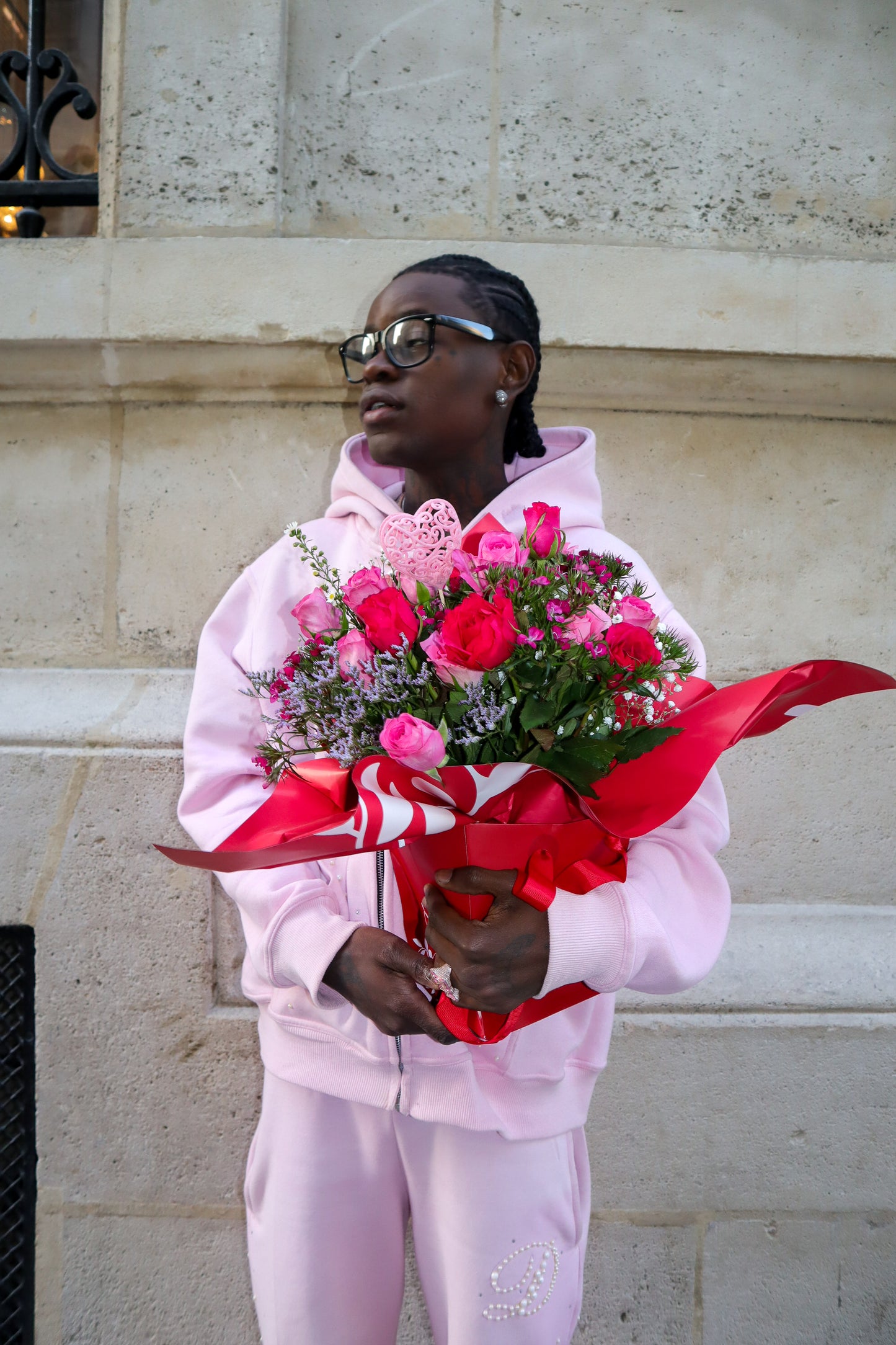 PINK PEARLS HOODIE