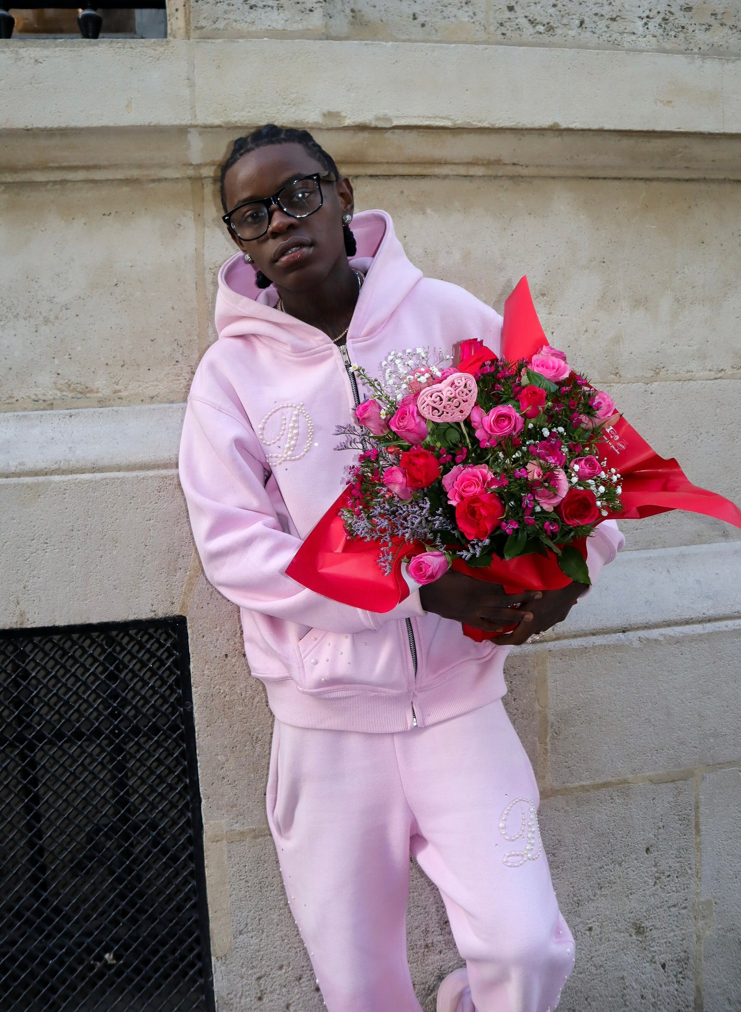 PINK PEARLS HOODIE