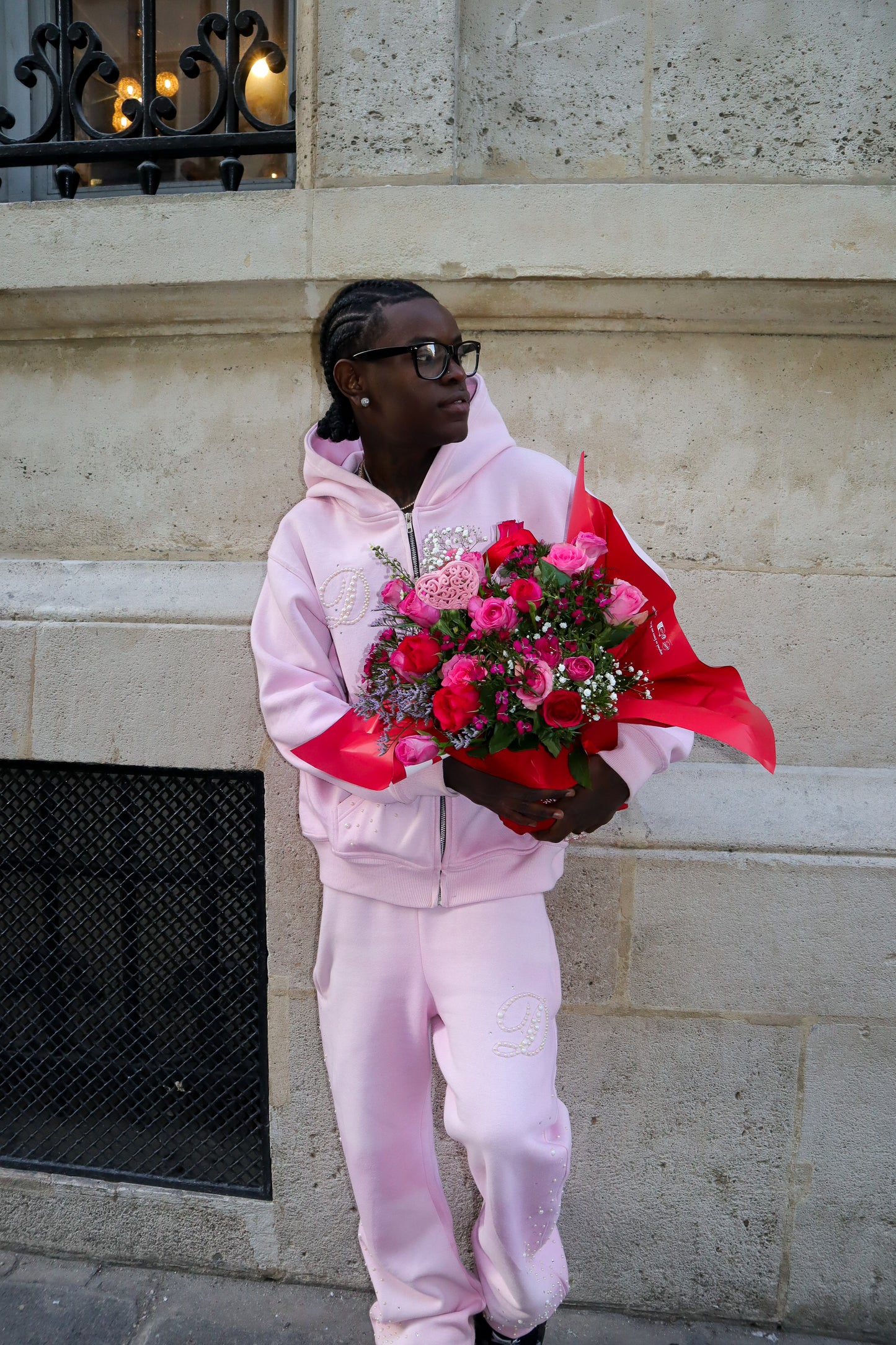 PINK PEARLS HOODIE
