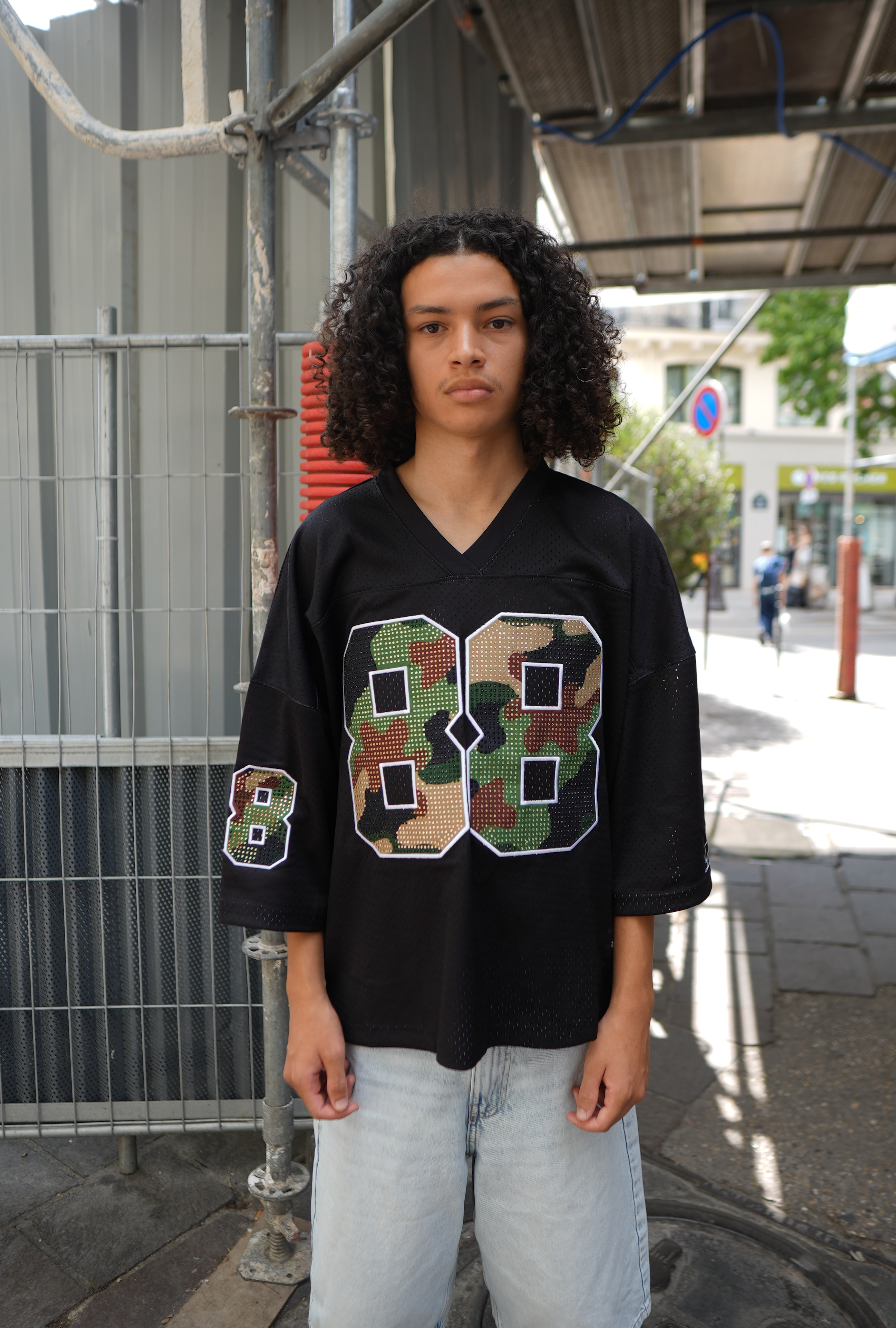 Black Camo Rhinestone Jersey