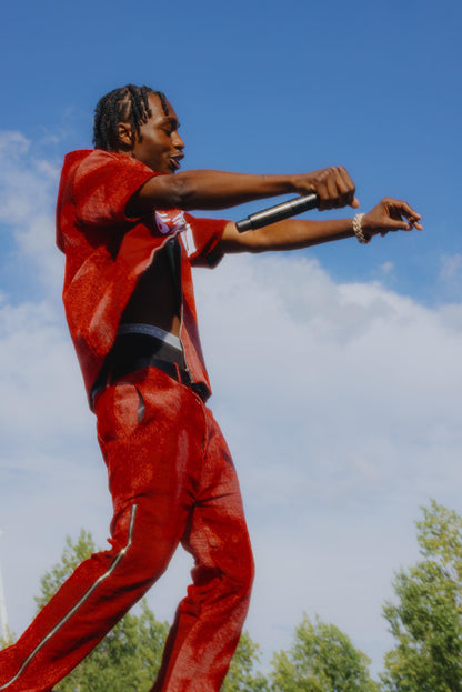 RED DOGANCI SHIRT WITH HOOD