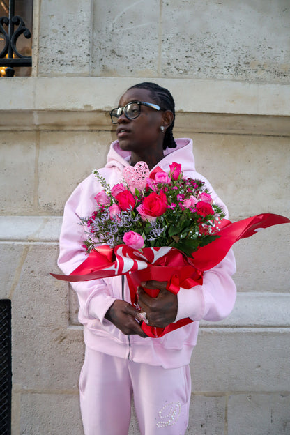 PINK PEARLS HOODIE