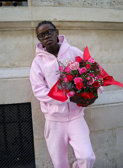 PINK PEARLS HOODIE