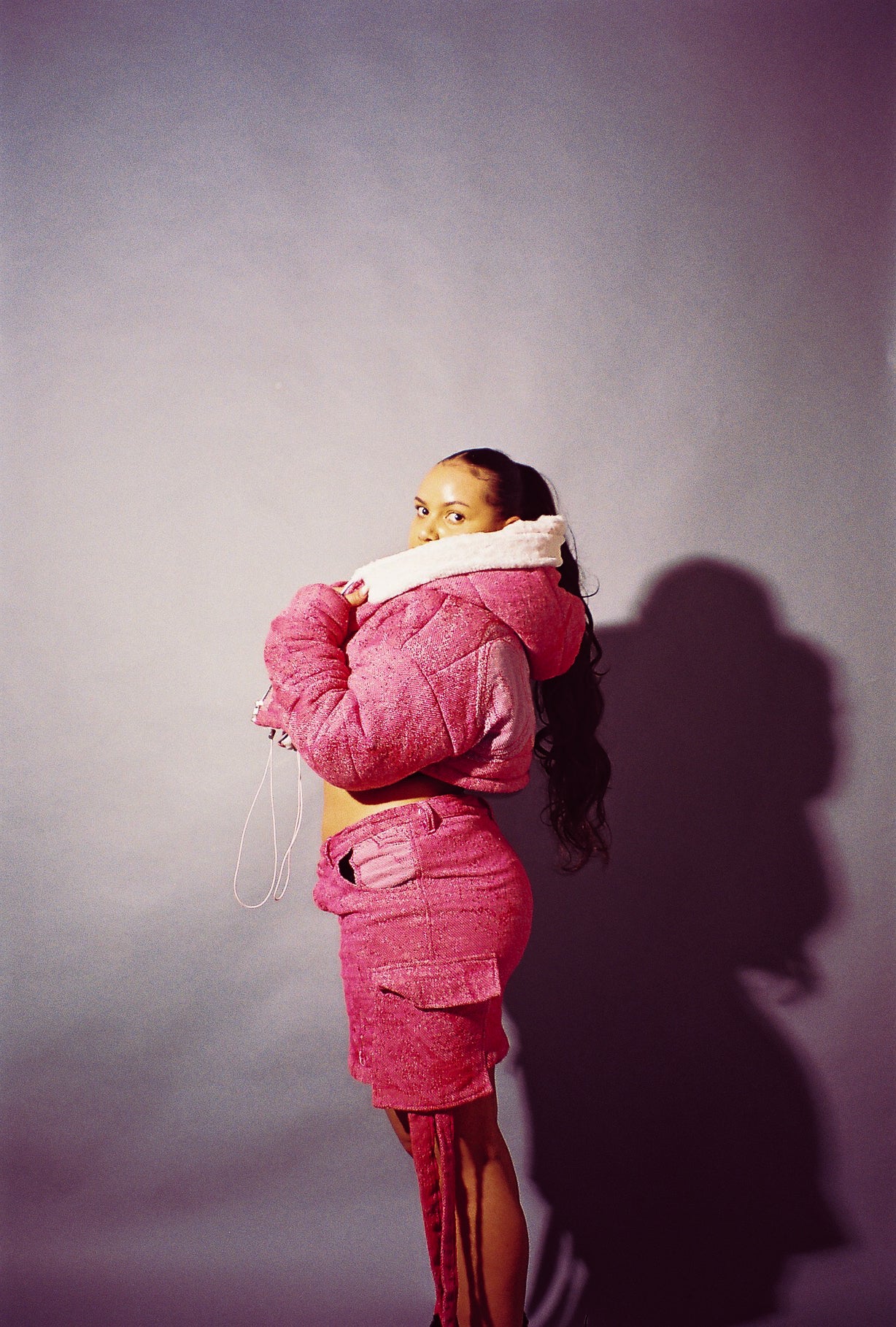 PINK JACKET WITH FUR