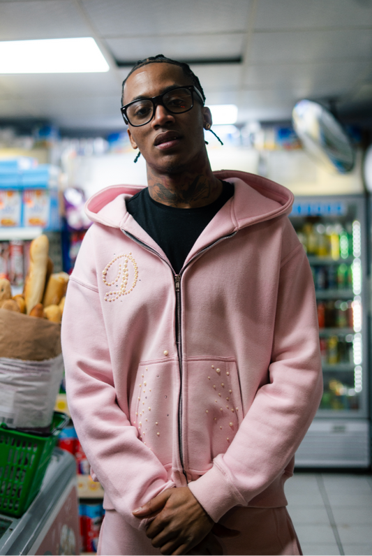 PINK PEARLS HOODIE