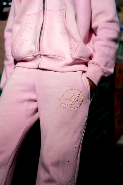 PINK PEARLS HOODIE