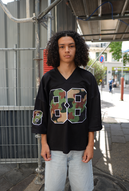 Black Camo Rhinestone Jersey