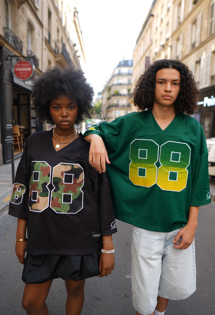 Black Camo Rhinestone Jersey