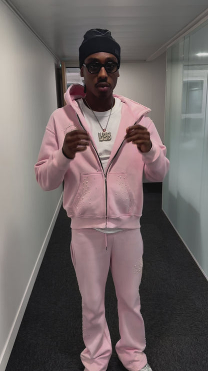 PINK PEARLS HOODIE