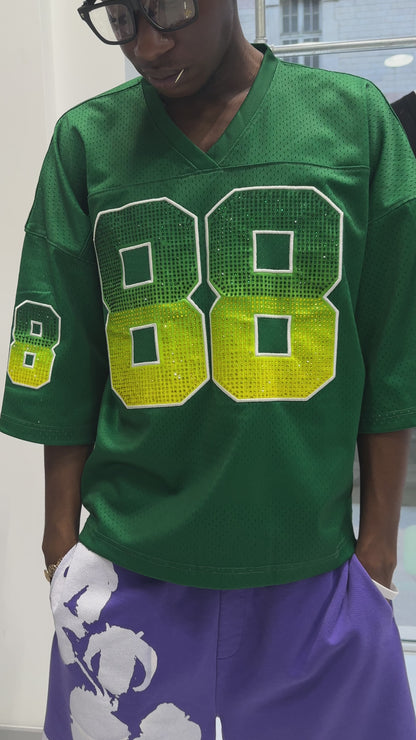 Green Rhinestone Jersey