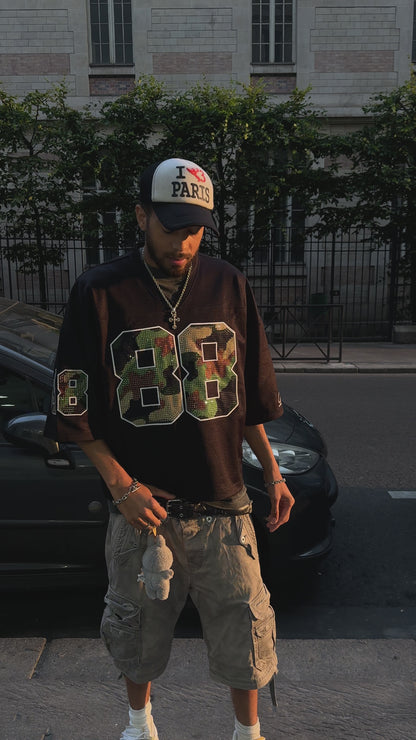Black Camo Rhinestone Jersey