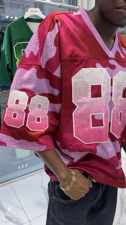 Pink Camo Rhinestone Jersey