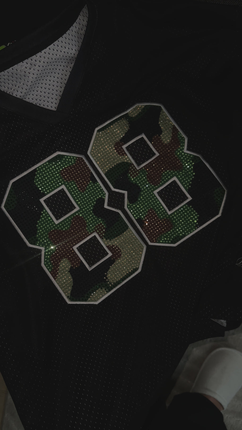 Black Camo Rhinestone Jersey