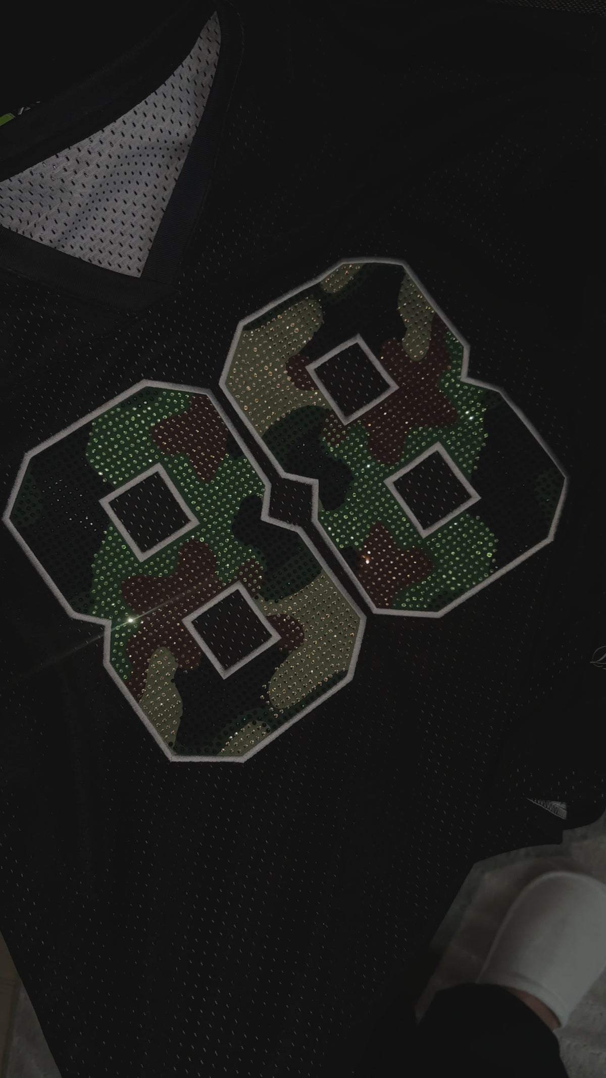 Black Camo Rhinestone Jersey