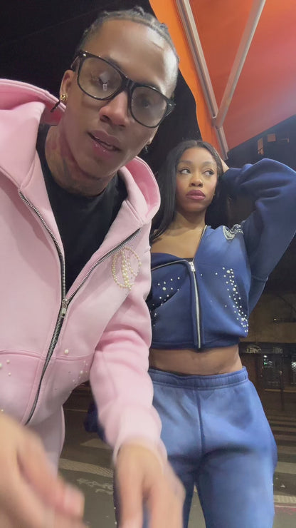 PINK PEARLS HOODIE